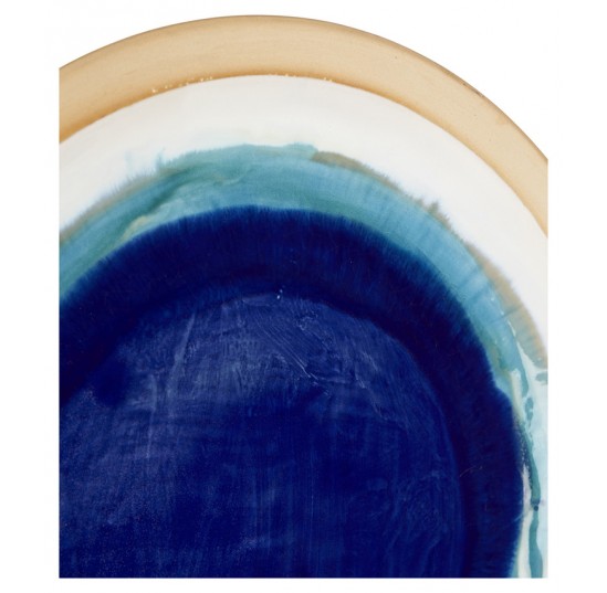 Azure Glazed Ceramic Plate