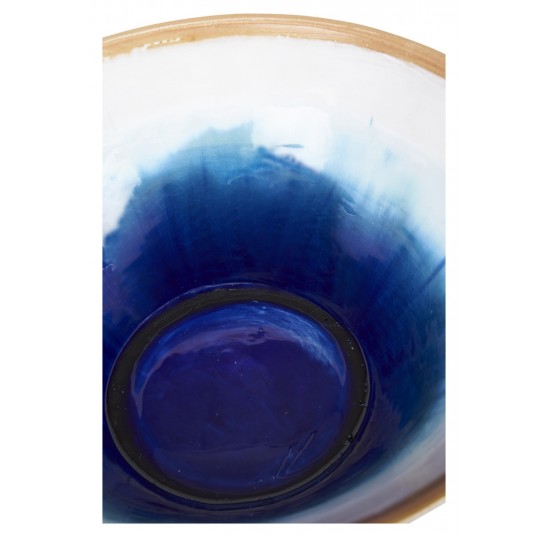 36cm Azure Glazed Ceramic Bowl
