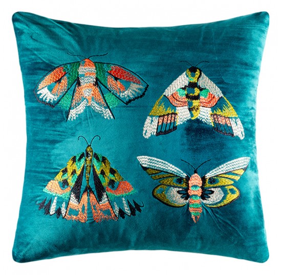 Embroidered Quatro Velvet Cushion
