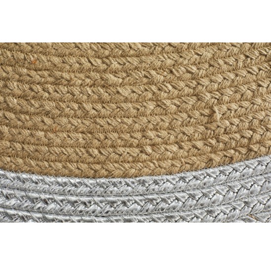 Milano Metallic Silver and Jute Rug