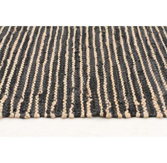 Bondi Leather and Jute Nude Rug