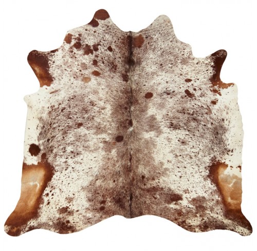 Spotted Brown Longhorn Cow Hide Rug