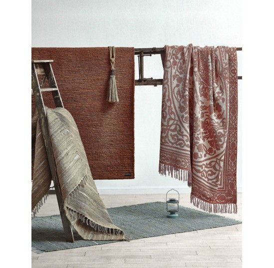Grey  Blue Gypsy Cow Hide Rug